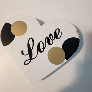 Valentine's Love Wooden Decor Tabletop Sign 5 in. x 6 in.